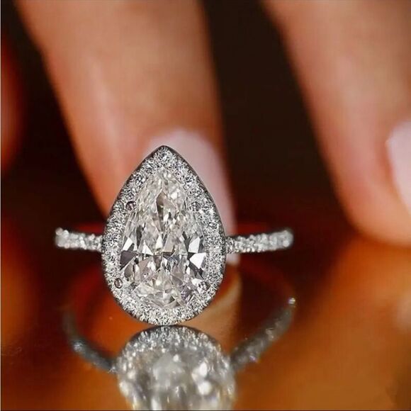 Sterling Silver Diamond Ring 
New in Gift Box - Picture 1 of 3